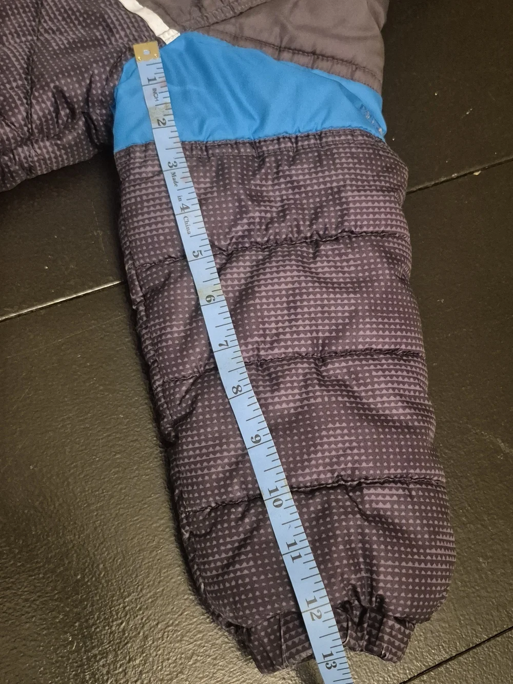 Boys Puffer Jacket Hooded Sz S (7) Fleece Lining Pacific Trail Black & Blue